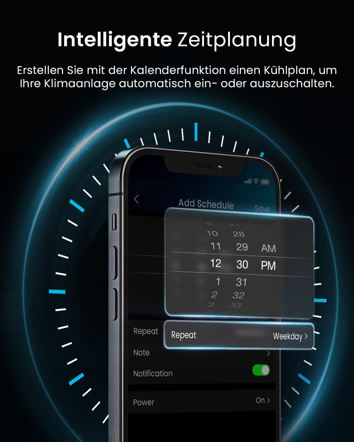 Produktbild: Pro Breeze 12000 BTU Mobile Klimaanlage (Räume bis 50㎡) – Kl – Einsatz im Wohnraum