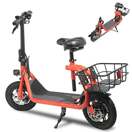 Vrouw rijdt op de SEHOMY scooter door een park