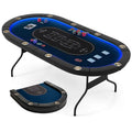 Opklapbare pokertafel met blauwe ledverlichting