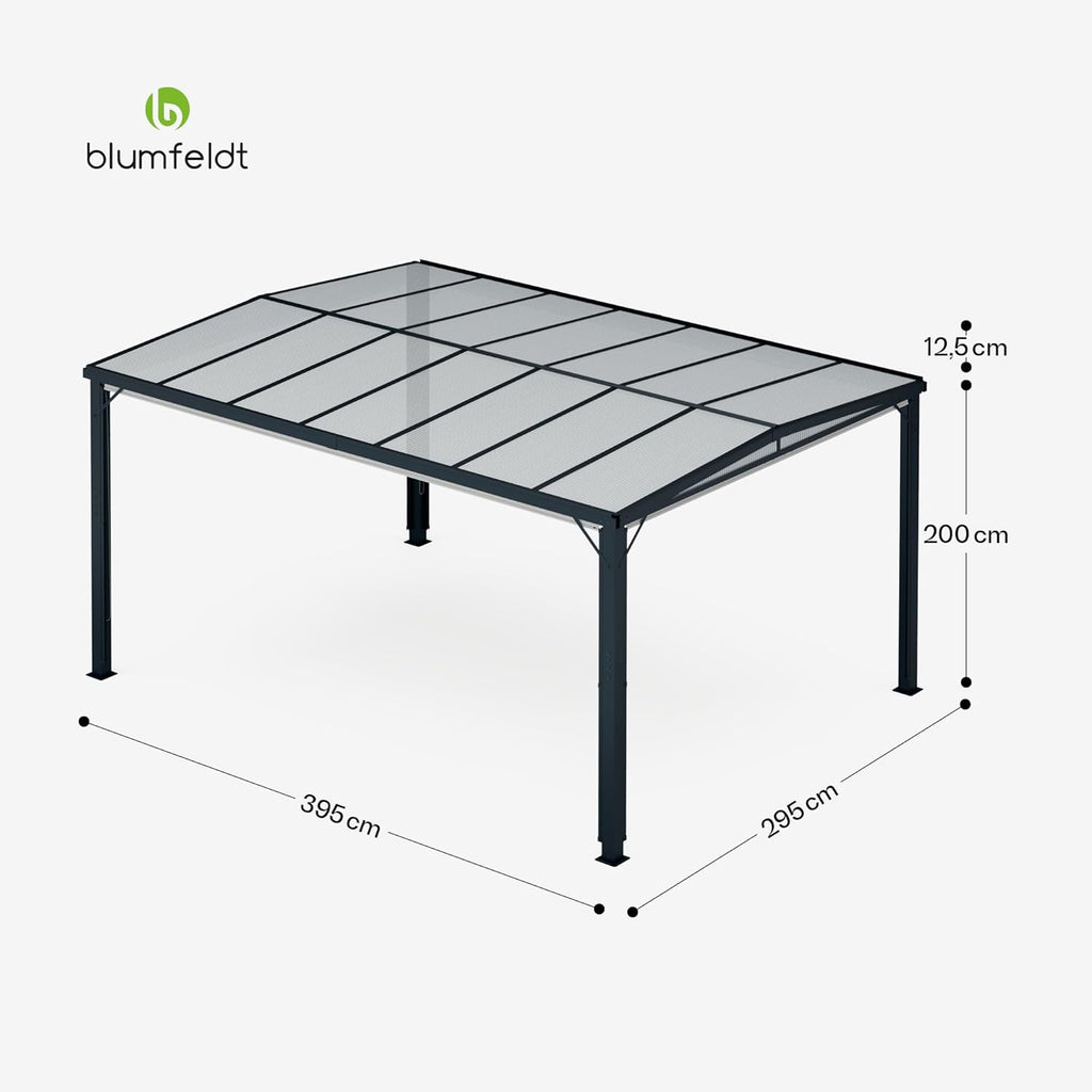 Montage-Detail der blumfeldt Pergola