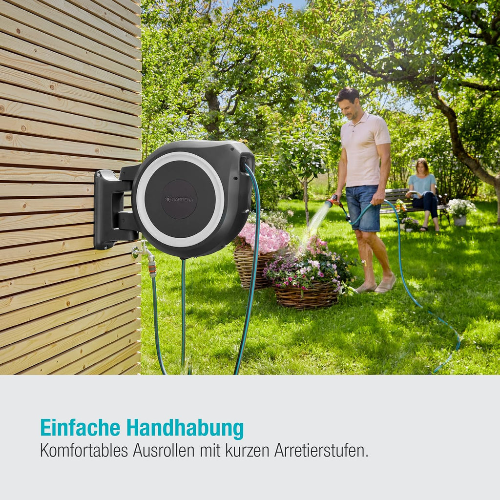 Automatische Schlauchaufwicklung im Einsatz