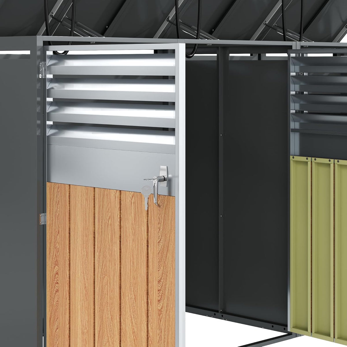 Mülltonnenbox 4er Klappdeckel – Aufbau und Nutzung