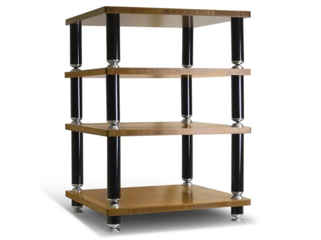 Norstone Stabbl HiFi meubel - detail van een glazen plank