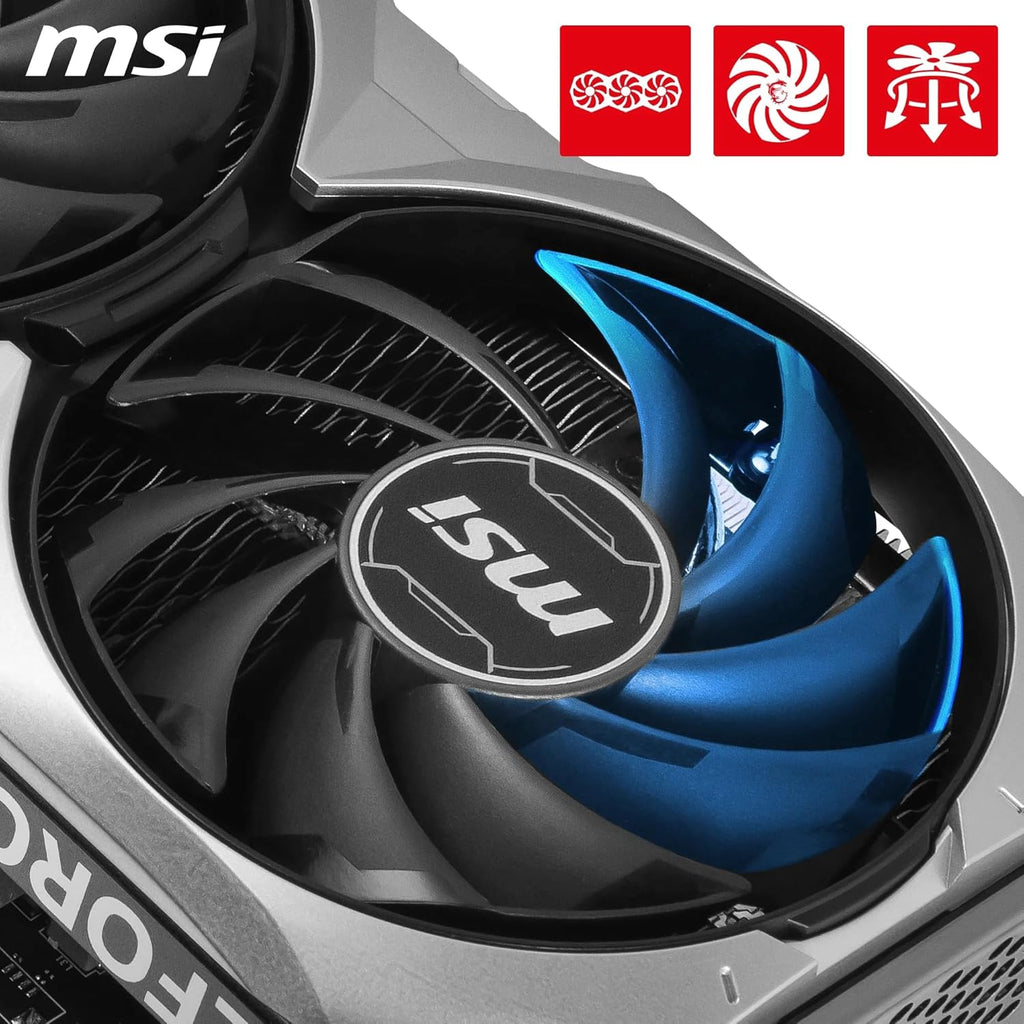 MSI GeForce RTX 4060 Ti Ventus 3X E 8G OC Carte Graphique - 8 Go GDDR6 (18 GB/s 128-bit)  PCIe 4.0-3 x Ventilateurs TORX 4.0 - HDMI 2.1a  DisplayPort 1.4a