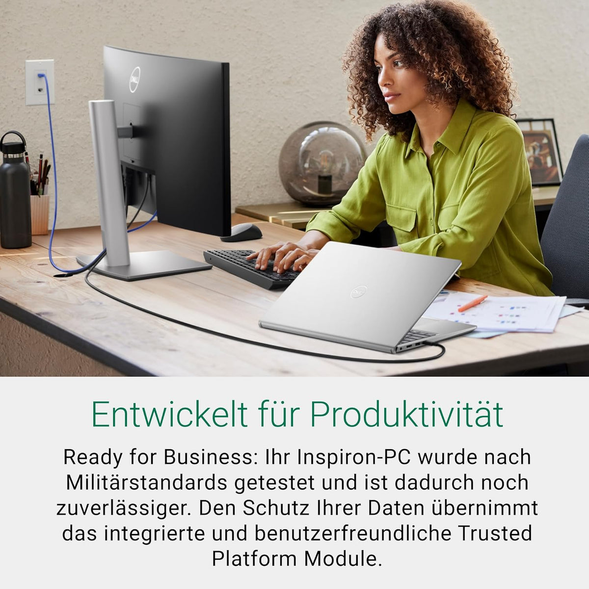 Dell Inspiron 16 PC Portable 2-en-1 écran 16" FHD+ (1920 x 1200)  Intel Core Ultra 5 Series 1  Graphique Intel  16 Go RAM  512 Go SSD  Windows 11 Home  Clavier AZERTY rétroéclairé  Bleu