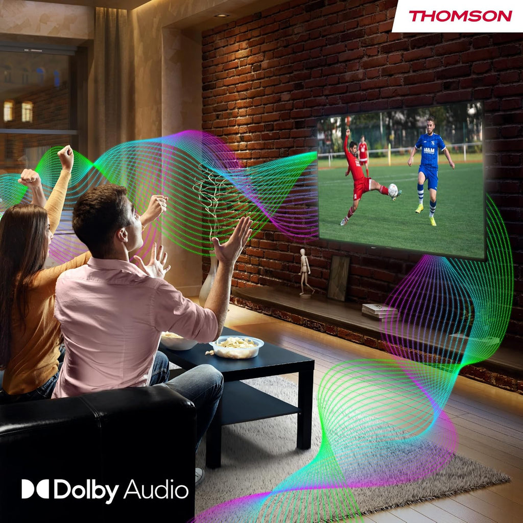 THOMSON 32 Pouces (82 cm) HD LED Fire TV mit Alexa-Sprachsteuerung  AirPlay  Triple Tuner(Cable-Satellite-Antenne)  Bluetooth 5.0  HDMI  USB-Anschlüsse  AV in  CI  USB – 32HF2S34
