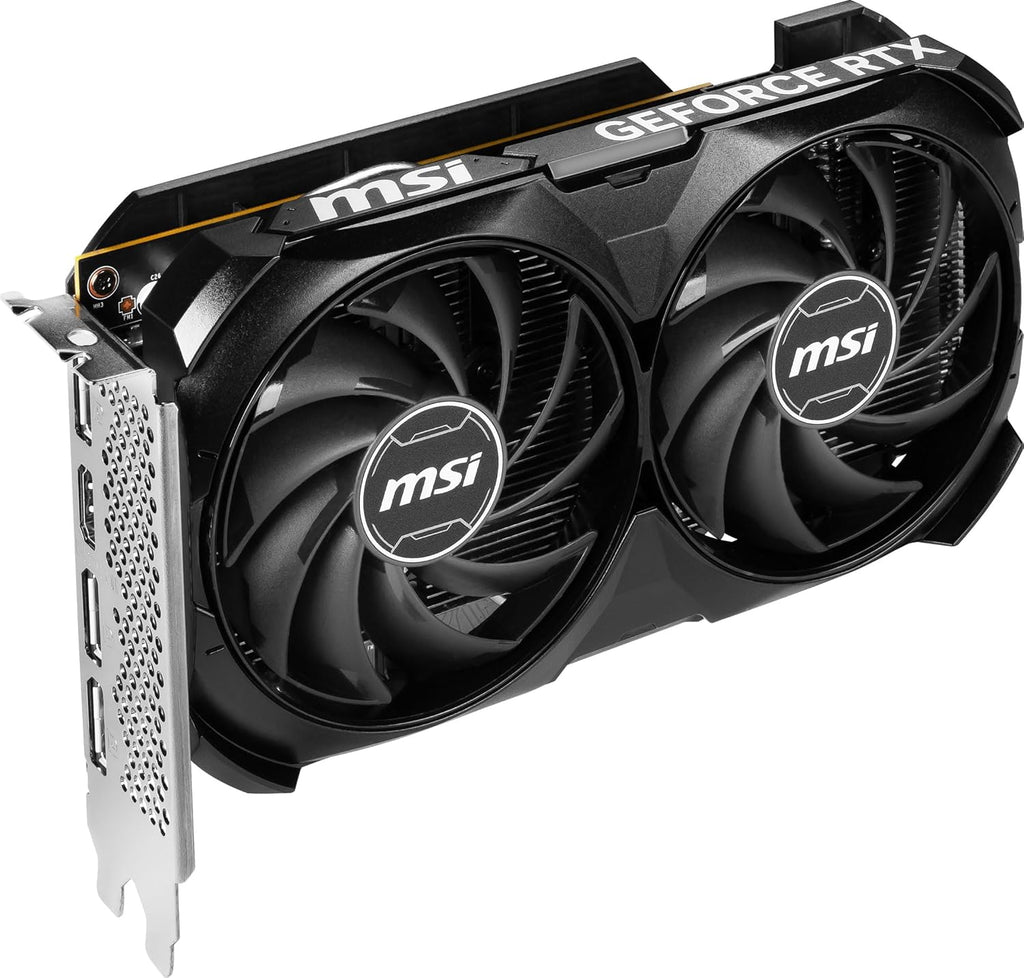 MSI Gaming Carte Graphique GeForce RTX 4060  8 Go GDRR6  128-bit  HDMI/DP  NVLink avec Ventilateur Torx 4.0  Carte Graphique avec Architecture Ada Lovelace (RTX 4060 Ventus 2X Black 8G OC)