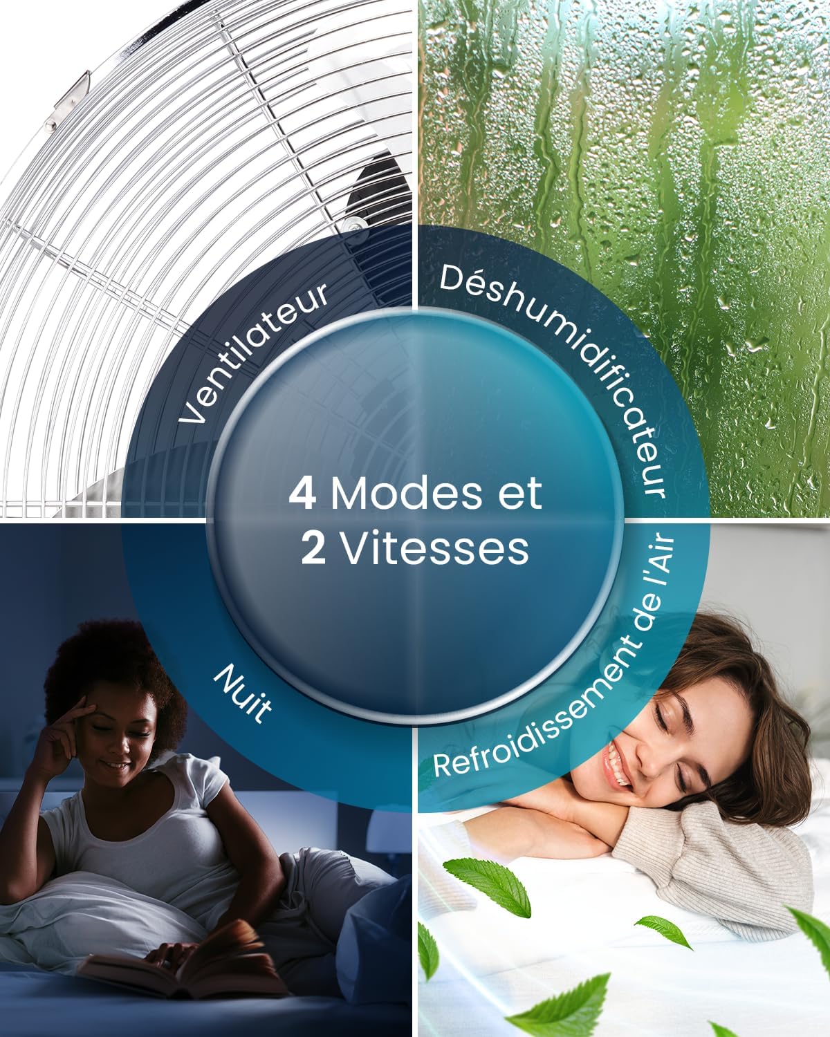 Pro Breeze Climatiseur Mobile 4-en-1 9000 BTU - Clim Puissante compatible WiFi avec Application- Minuterie 24 heures, Télécommande et Kit Fenêtre inclus pour Chambre, Salon 22m2 [Classe énergétique A]