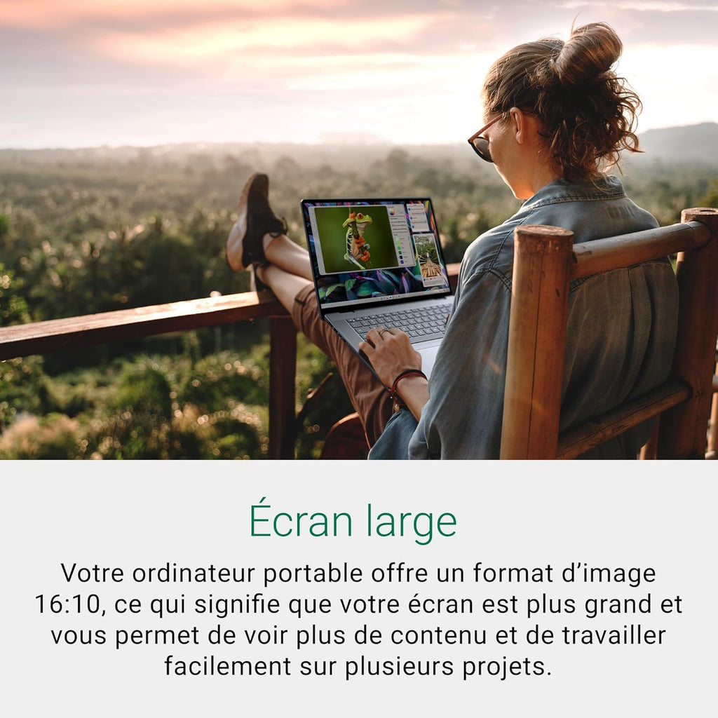 Dell Inspiron 16 PC Portable 2-en-1 écran 16" FHD+ (1920 x 1200)  Intel Core Ultra 5 Series 1  Graphique Intel  16 Go RAM  512 Go SSD  Windows 11 Home  Clavier AZERTY rétroéclairé  Bleu