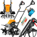 MASKO? Motobineuse électrique 1500 Watts | 40cm de Largeur de Travail, 20cm de Profondeur de Travail | Bineuse | Motoculteur à Fraise | Cultivateur | Fraiseuse de Jardin | Bineuse électrique/Orange