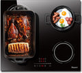 Plaque Induction 4 Feux Encastrable 6400W, Plaque de Cuisson Induction Zone Flexible, Plaque Electrique 60cm, Fonction Pause, 9 Niveaux, Controle tactile, Minuterie, Serrure pour Enfants