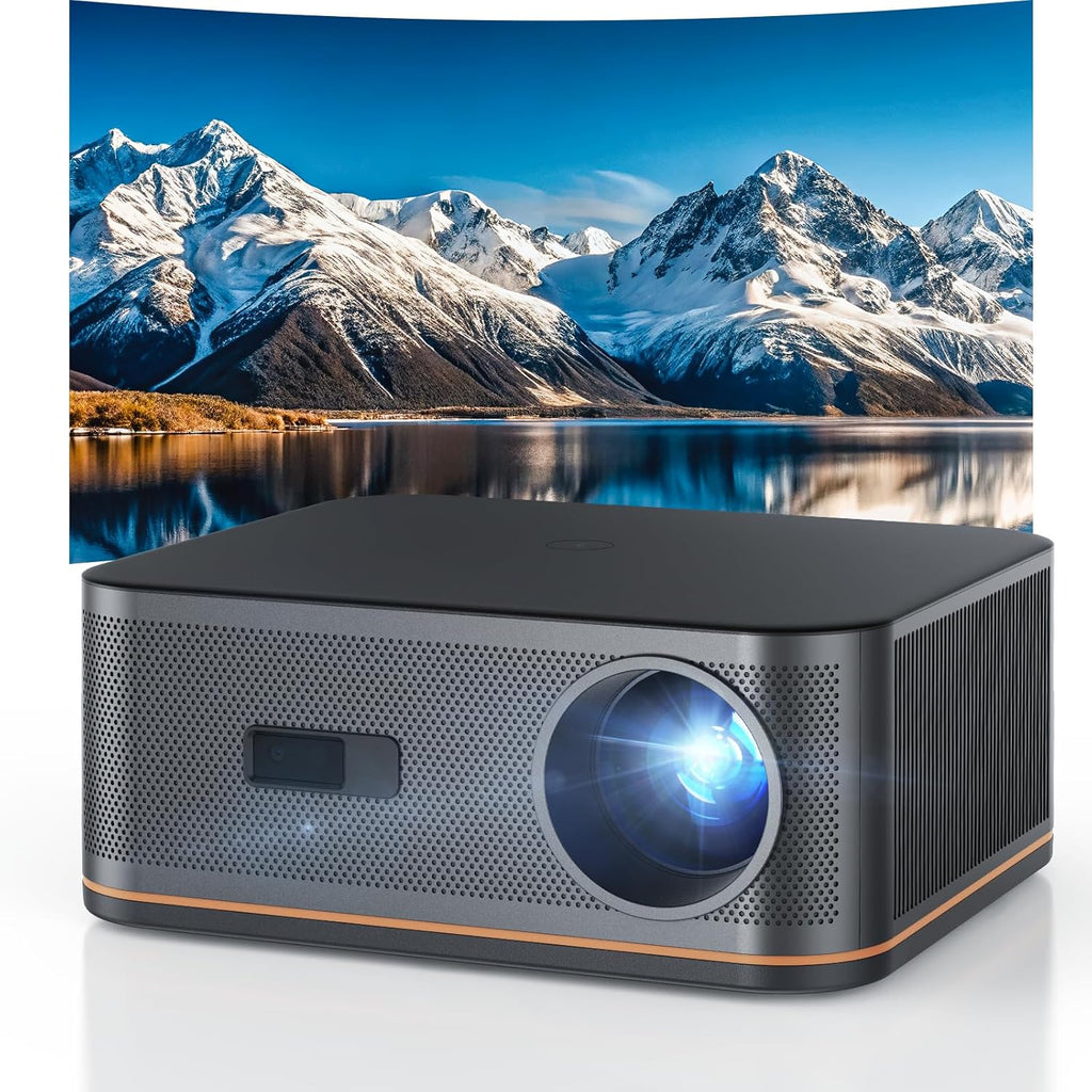 1500 ANSI Full HD Videoprojecteur 4k avec WiFi 6 Bluetooth 5.2, HAPPRUN Projecteur Video Home Cinéma avec Auto Focus et Keystone, 300" Vidéoprojecteur Extérieur Intérieur, Compatible TV Stick/PC/