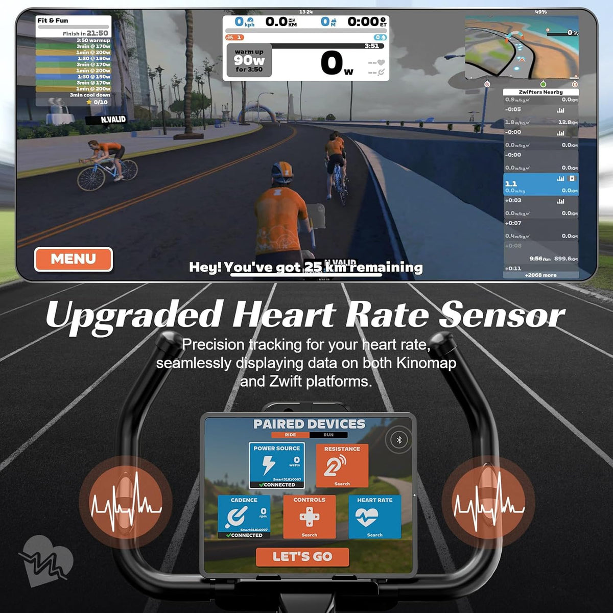 LABGREY Vélo d'Appartement, Vélo de Fitness d'Exercice d'Intérieur Silencieux avec écran LCD, Guidon et Siège Réglables, Résistance Ajustable pour l'Entra?nement Cardio à la Maison