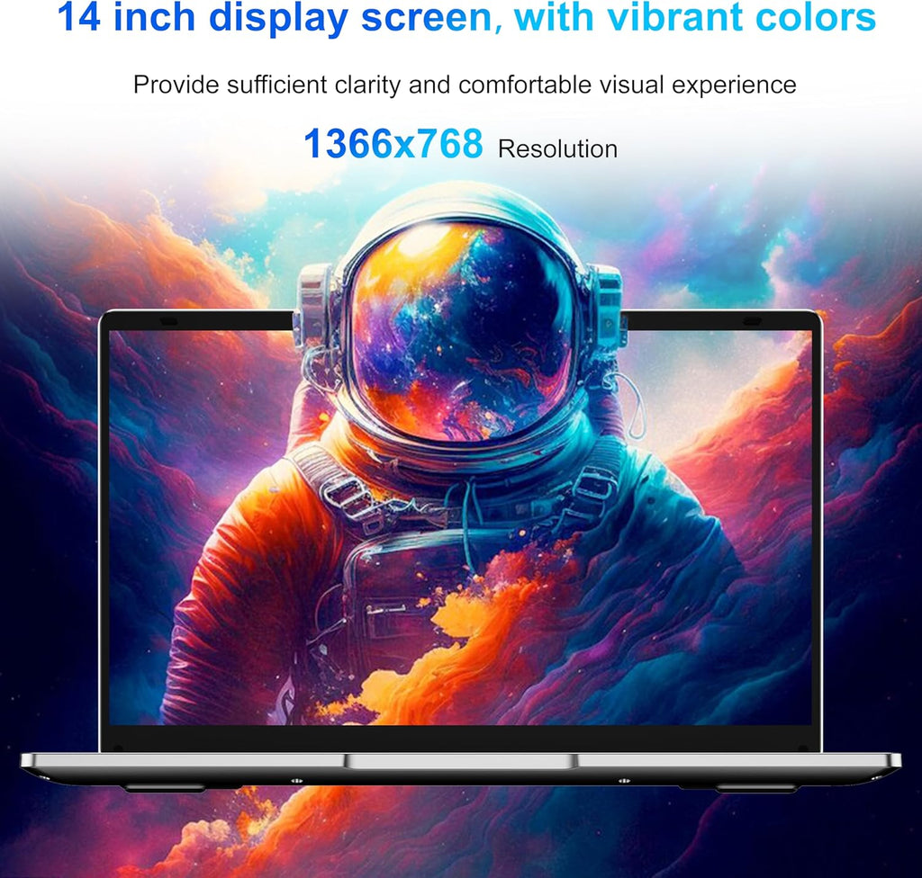 Ordinateur Portable 14 1" Pouces laptop  6 Go de RAM  128 Go de SSD  N4000 Celeron Dual-Core  Wi-Fi Bluetooth 2 4/5 0G  1366 * 768 IPS  Design sans Ventilateur  Inclus une Souris  Clavier à Membrane.