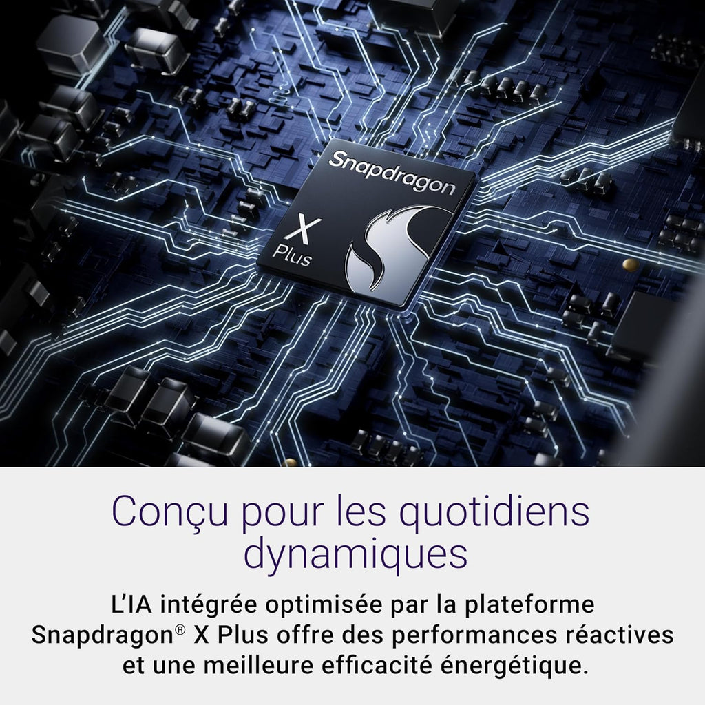 Dell Inspiron 14 (5441) Copilot+ PC Portable 14" écran FHD+ 60 Hz  Snapdragon X Plus  16 Go RAM  512 Go SSD  Qualcomm Adreno  Windows 11 Home  Clavier rétroéclairé AZERTY - Gris Titane