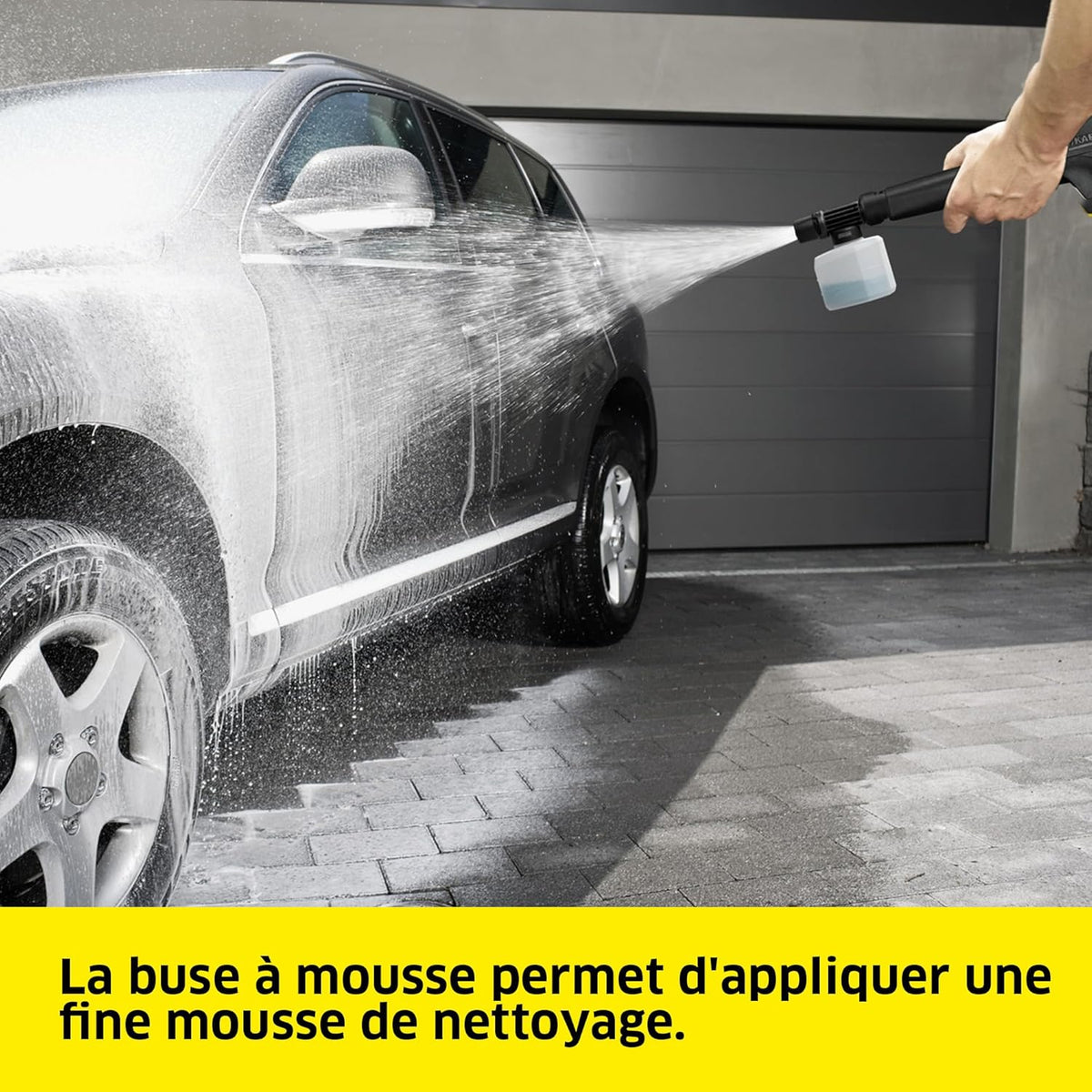 K?rcher Nettoyeur Haute Pression K 4 FJ Home, Pression max. 130 bar, Débit : 420 l/h, Surface : 30 m2/h, Filtre à Eau, Poids : 5,7 kg, Pistolet HP, Rotabuse, Lance Vario Power, Buse à Mousse, Home Kit