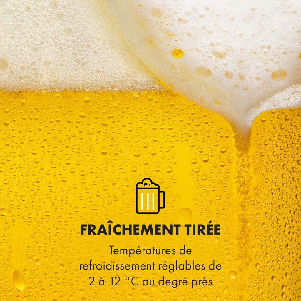 Klarstein Beerkules - Tireuse à bière universelle  Pour tous les f?ts de 5L  Avec ou sans cartouche de CO2  Refroidissement en 4 h  Bo?tier en plastique & acier inoxydable  noir