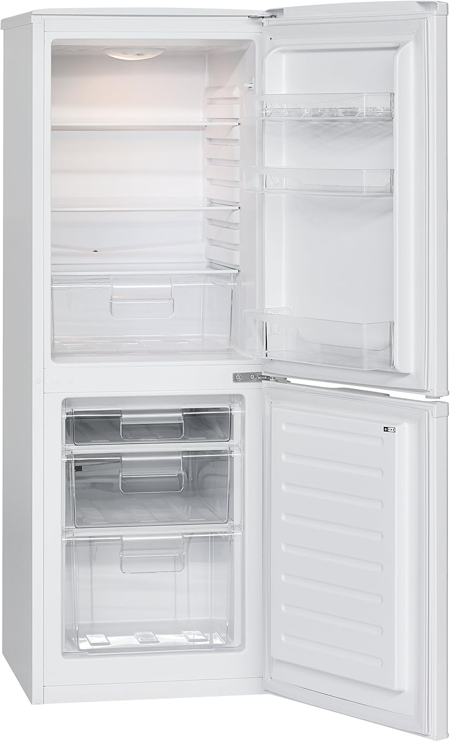 Réfrigérateur - congélateur Bomann KG 320 - Classe énergétique A+++ - Hauteur : 143,80 cm - 163 kWh/an - Réfrigérateur de 112 litres - Congélateur de 48 litres Wei?