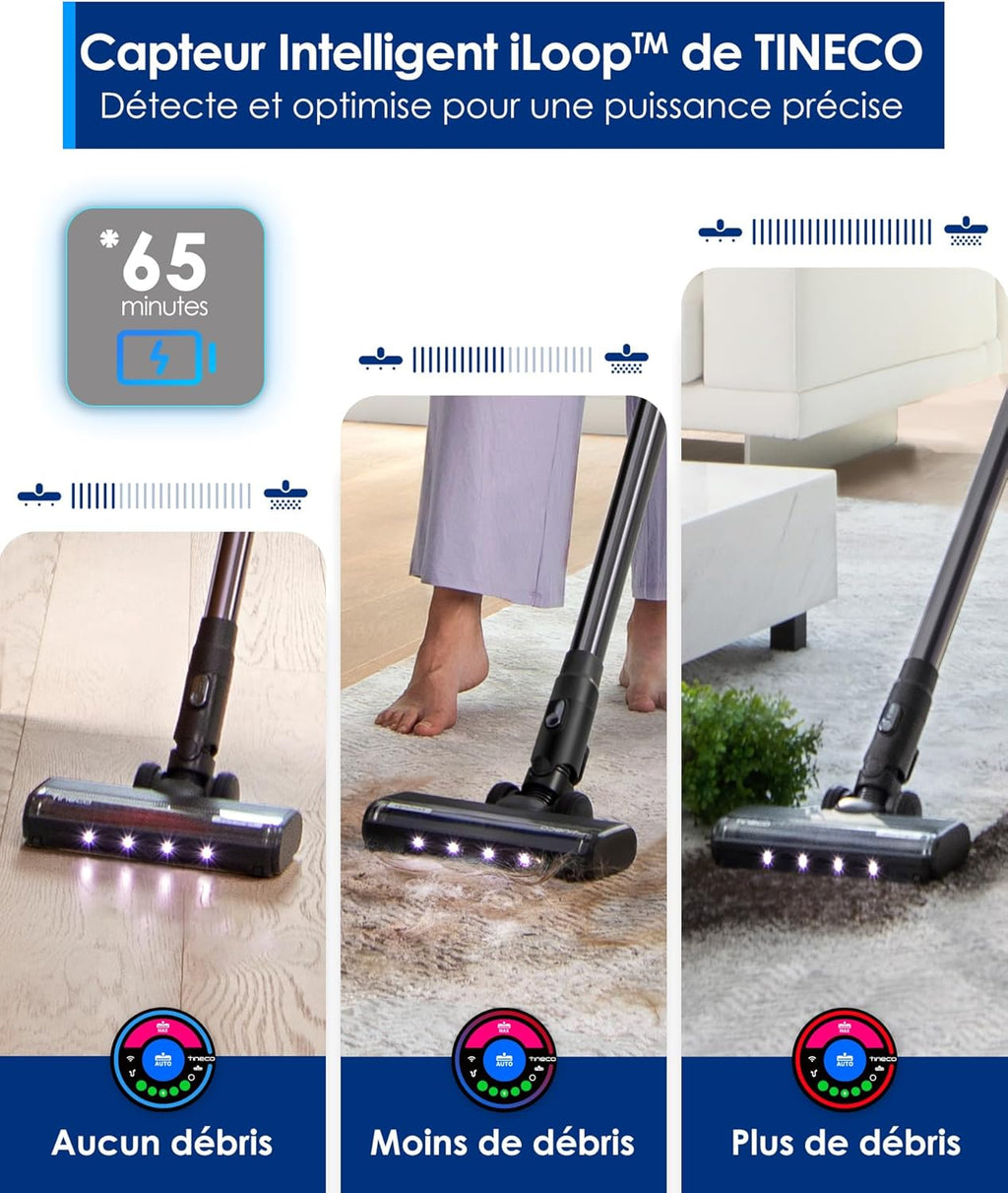 Tineco Pure One Station Pet Aspirateur Balai sans Fil avec Auto-Nettoyage, Brosse ZeroTangle pour Les Poils d’Animaux, Nettoyage des sols durs, Tapis, Carrelage, Toilettage des Animaux, Léger