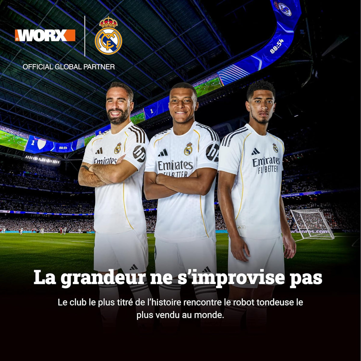 WORX LANDROID Vision WR206E.1, Robot Tondeuse sans Fil périphérique 600 m2 Surf.Max 700 m2, Installation en 30 Min, Caméra 4K + IA Adaptative, évite Tous Les Obstacles, Coupe des Bordures, Multizone