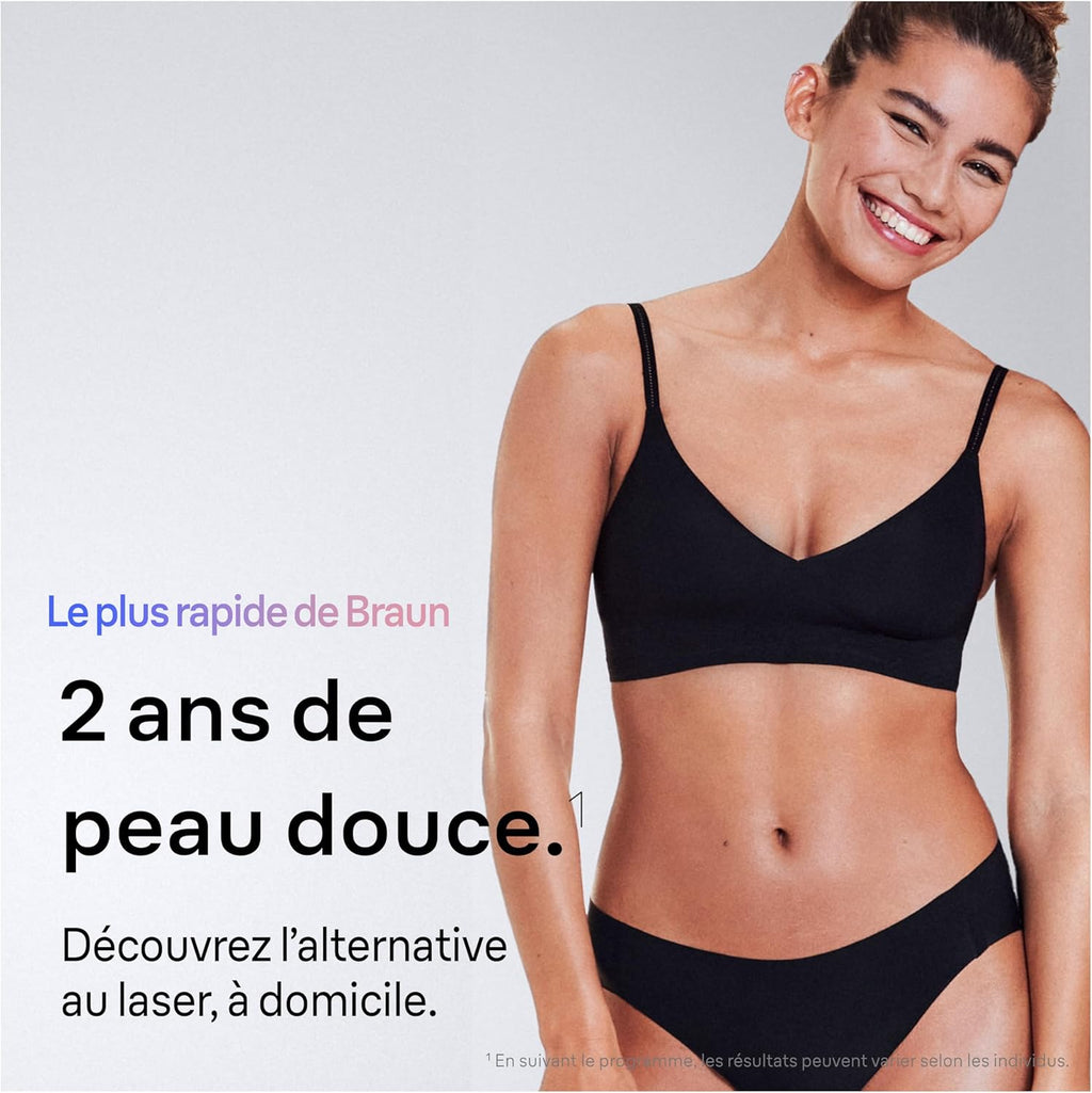 Braun épilateur à Lumière Pulsée Intelligent Skin i·expert PL7387, épilation à Domicile, Alternative Au , Avec Appli, Rasoir Venus, 4 Têtes Intelligentes Pour épiler Jambes, Visage et Plus