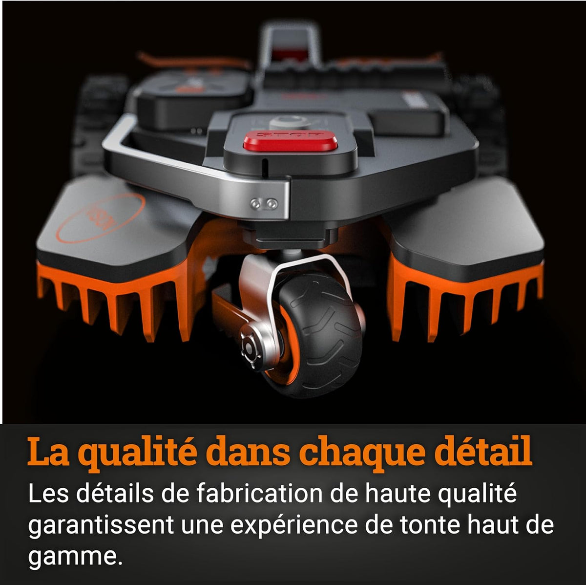 WORX LANDROID Vision WR206E.1, Robot Tondeuse sans Fil périphérique 600 m2 Surf.Max 700 m2, Installation en 30 Min, Caméra 4K + IA Adaptative, évite Tous Les Obstacles, Coupe des Bordures, Multizone