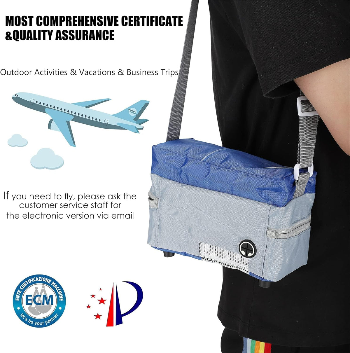 CGOLDENWALL Portable Réfrigérateur à Insuline Glacière 2~8℃ Drug Reefer Mini Médecine Réfrigéré Bo?te de Voyage avec Grande Espace Froid 175 * 60 * 26 mm - batterie en travail de 12 hours