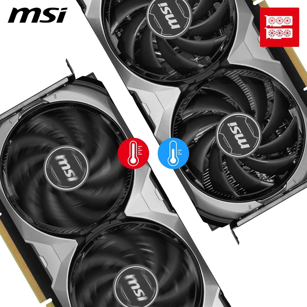 MSI GeForce RTX 4060 Ti Ventus 3X E 8G OC Carte Graphique - 8 Go GDDR6 (18 GB/s 128-bit)  PCIe 4.0-3 x Ventilateurs TORX 4.0 - HDMI 2.1a  DisplayPort 1.4a