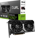 Asus Dual NVIDIA GeForce RTX 5060 Ti 16GB GDDR7 OC Edition – Carte Graphique (PCIe 5.0  DLSS 4  HDMI 2.1b  DisplayPort 2.1b  2.5-Slot  Ventilateurs axiaux  Technologie 0dB  Dual BIOS)