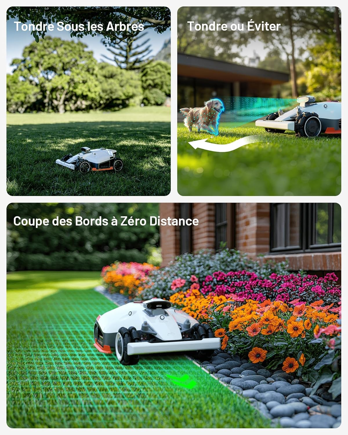 MAMMOTION LUBA 2 AWD 3000X Robot Tondeuse sans Fil Périphérique, NetRTK+Vision, Aucune Antenne RTK Requise, Recommandé 3000m2, Pentes à 80%, Hauteur de Coupe 25-70 mm,avec Module 4G
