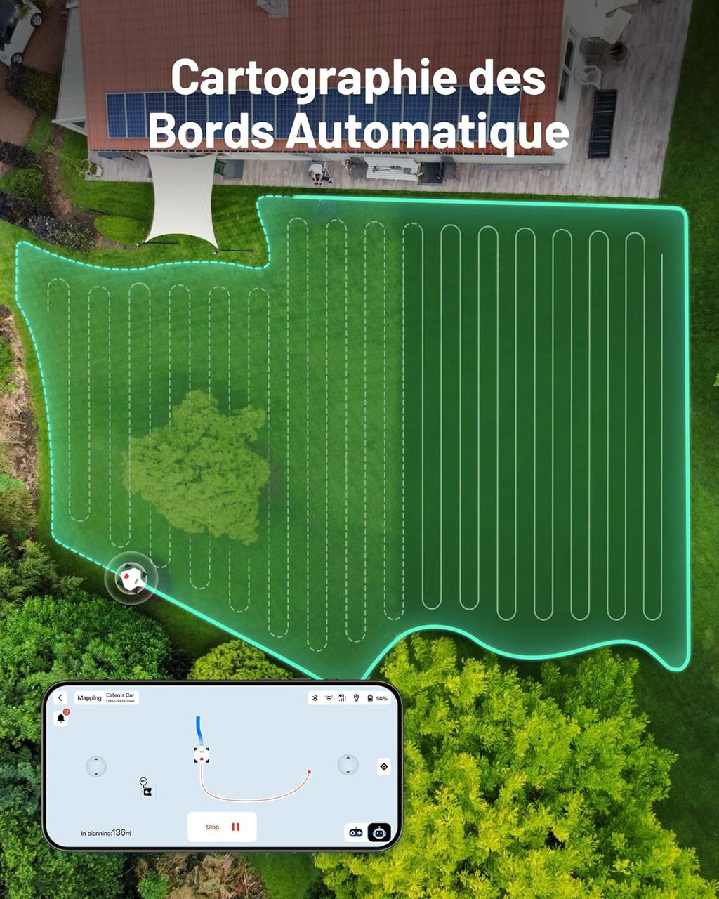 MAMMOTION LUBA 2 AWD 3000X Robot Tondeuse sans Fil Périphérique, NetRTK+Vision, Aucune Antenne RTK Requise, Recommandé 3000m2, Pentes à 80%, Hauteur de Coupe 25-70 mm,avec Module 4G