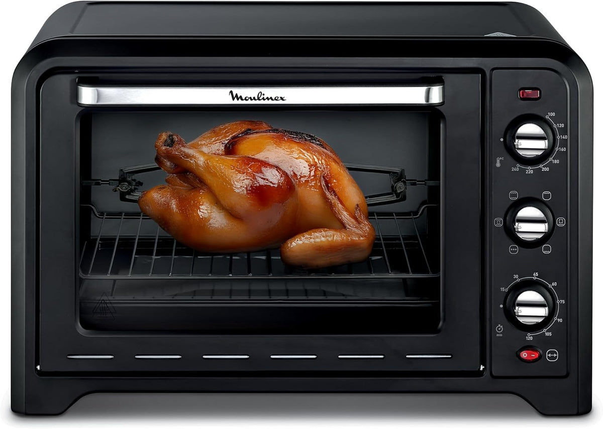 Moulinex Optimo 60L OX495810 heteluchtoven - overzicht van de zwarte oven