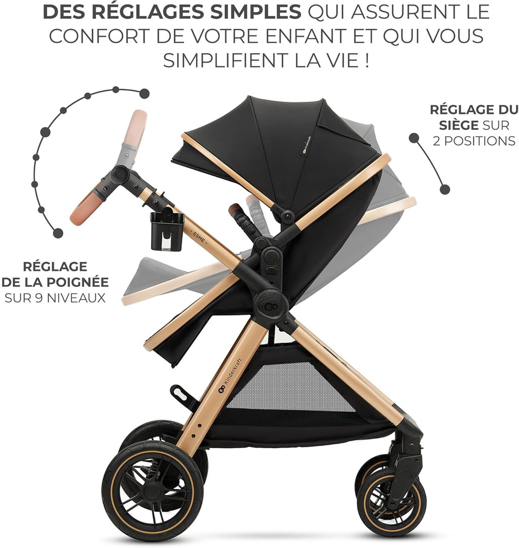 Kinderwagen op oneffen bospad terrein