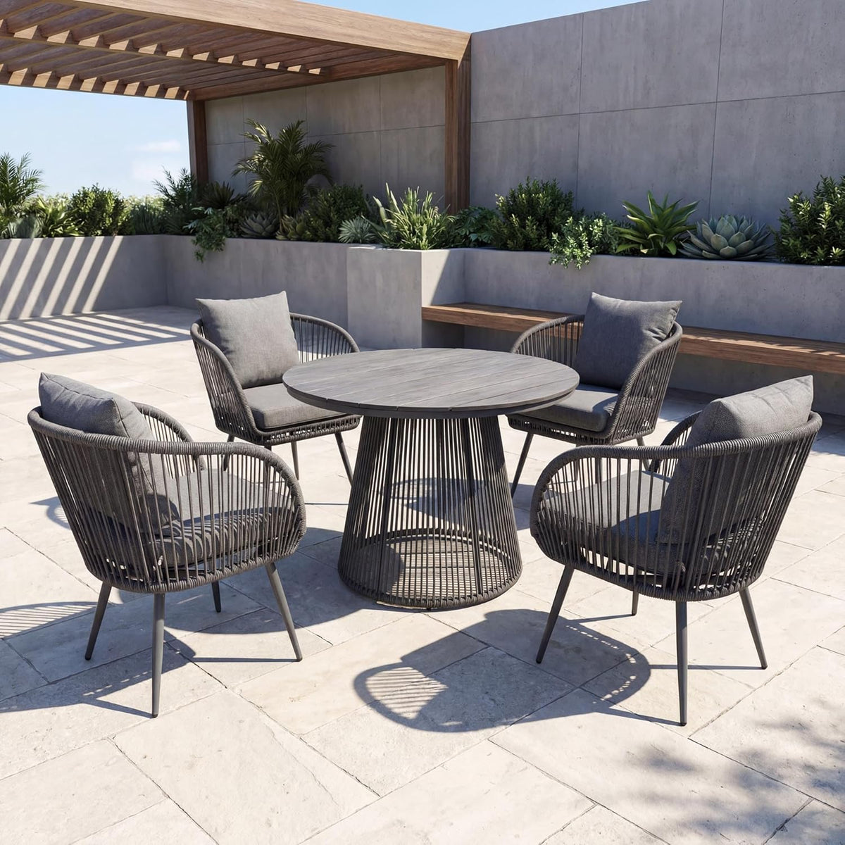 di volio MAZARO Gartenessgruppe Grau – Detailansicht