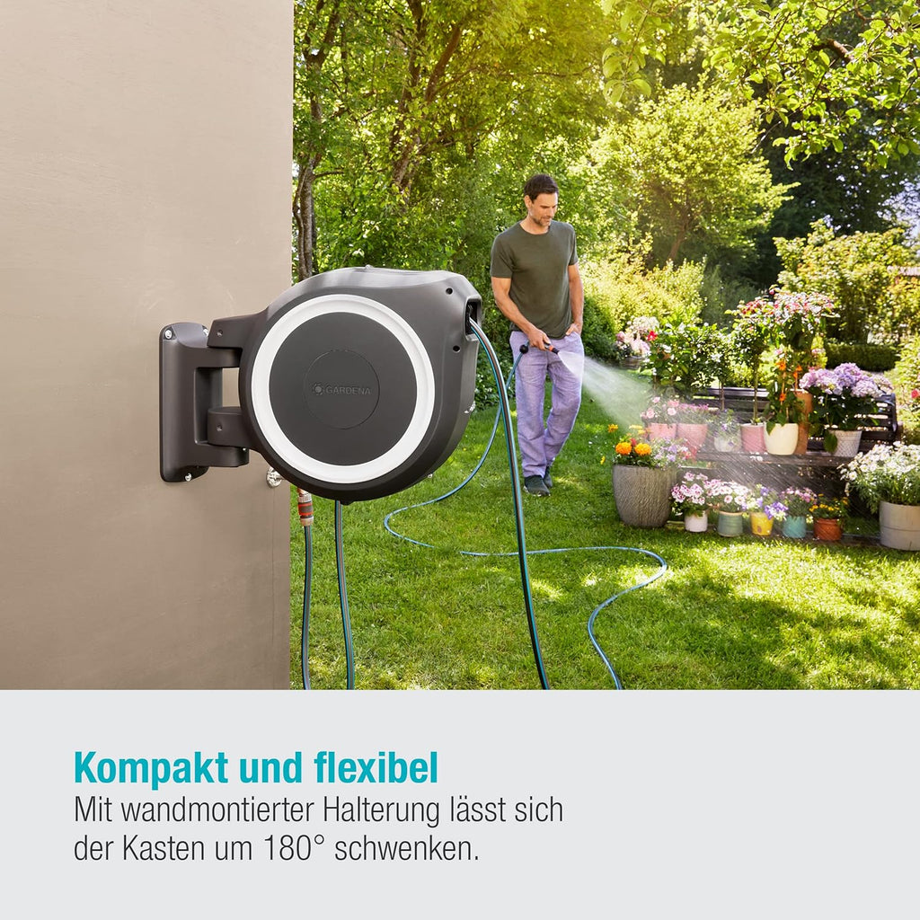 Gardena Wand-Schlauchbox RollUp M/L 25 m in Weiß
