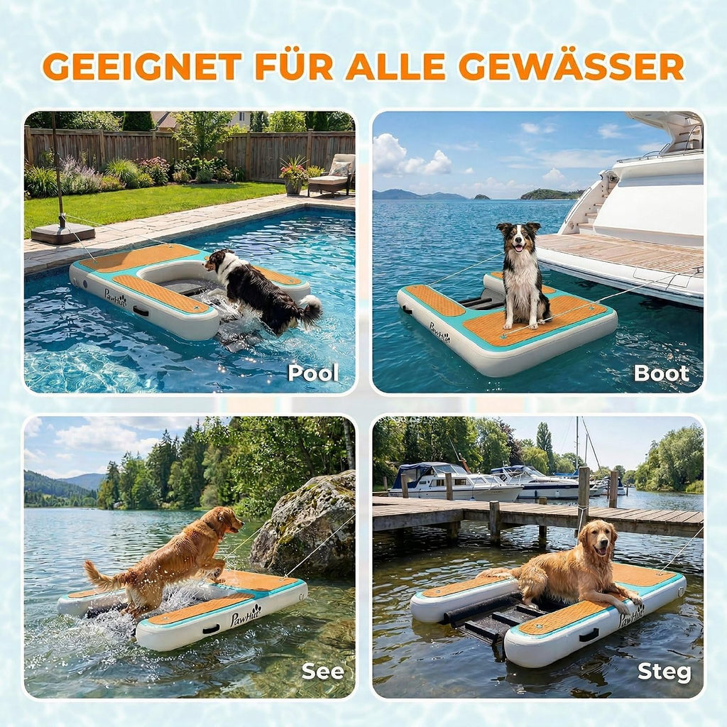 Beschwerte Netzrampe unter Wasser