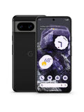 Google Pixel 8 in Obsidian vanaf de voorkant