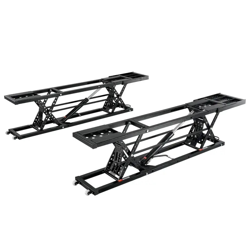 Mobiele hydraulische autolift 2268 kg uitgeklapt in de garage