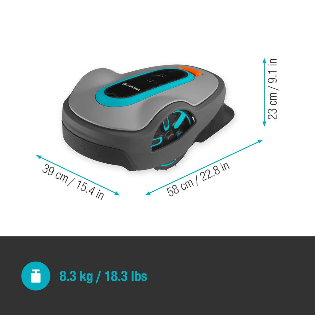 Gardena SILENO minimo robotmaaier, robot van opzij rijdend