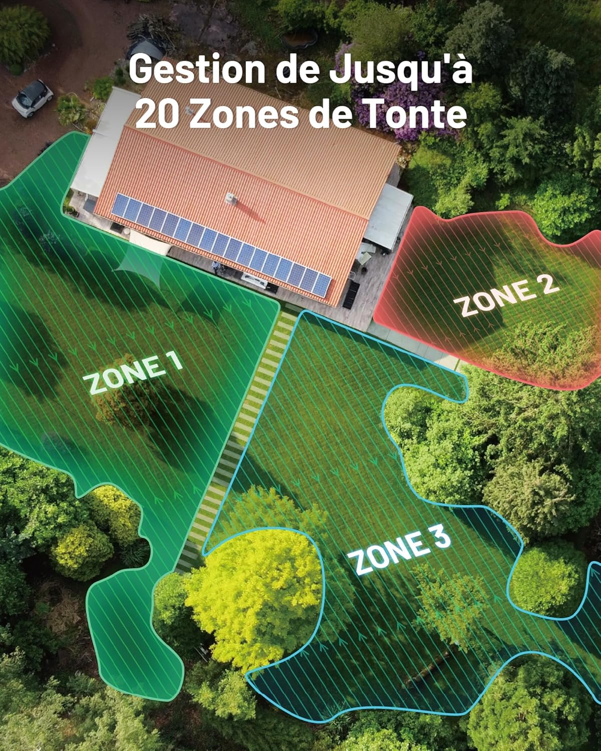 MAMMOTION LUBA Mini AWD 800 Robot Tondeuse sans Fil Périphérique, NetRTK+Vision, Aucune Antenne RTK Requise, Recommandé 800m2, Max. 1000m2, Pentes à 80%, avec Module 4G
