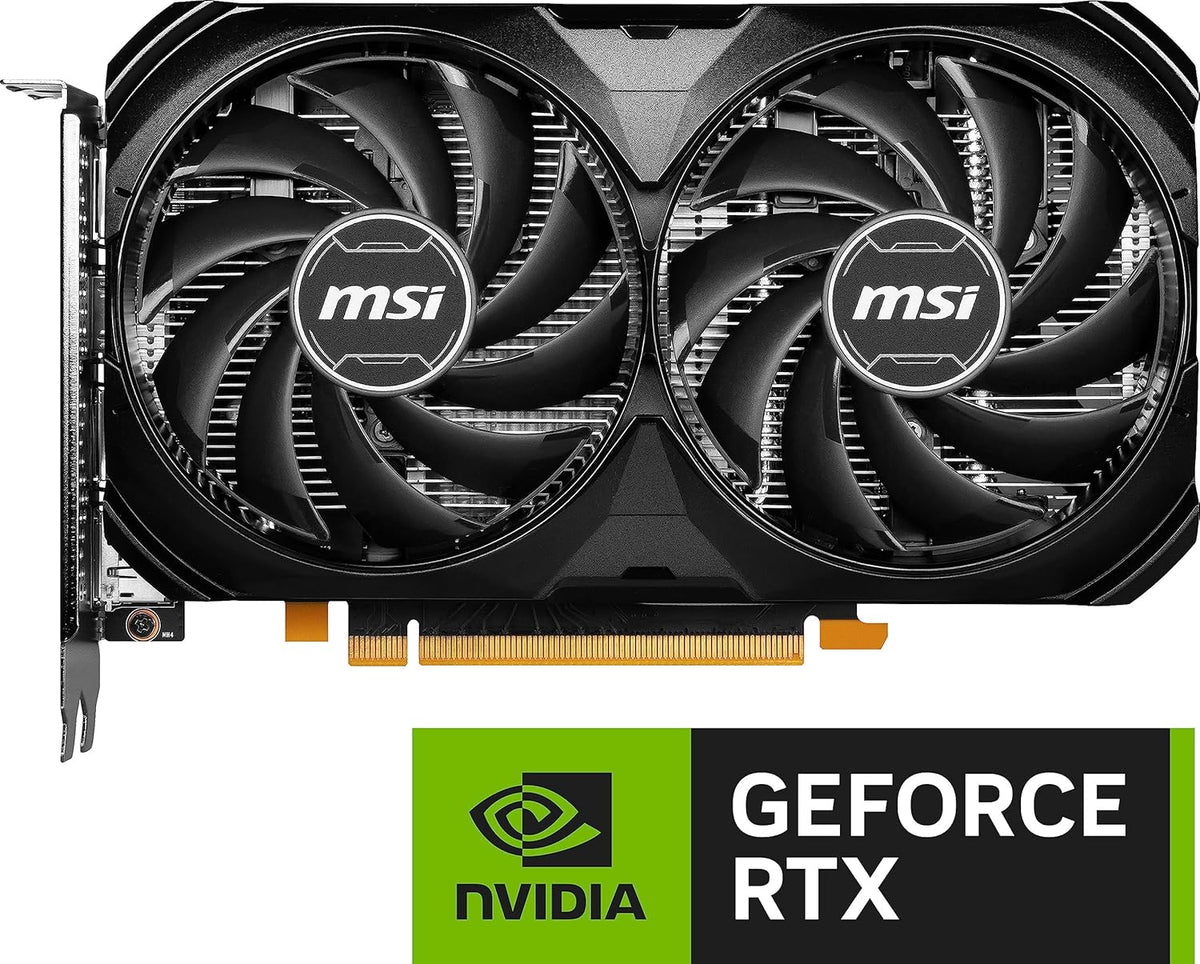 MSI Gaming Carte Graphique GeForce RTX 4060  8 Go GDRR6  128-bit  HDMI/DP  NVLink avec Ventilateur Torx 4.0  Carte Graphique avec Architecture Ada Lovelace (RTX 4060 Ventus 2X Black 8G OC)