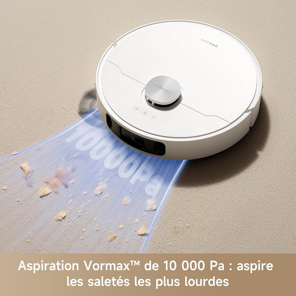 DREAME L10s Ultra Gen 2 Robot Aspirateur Laveur 10 000 Pa, Technologie MopExtend RoboSwing, Base Entièrement Automatique, Mode Animaux, 32 réglages de niveau d'eau, Système de lavage des sols DuoScrub