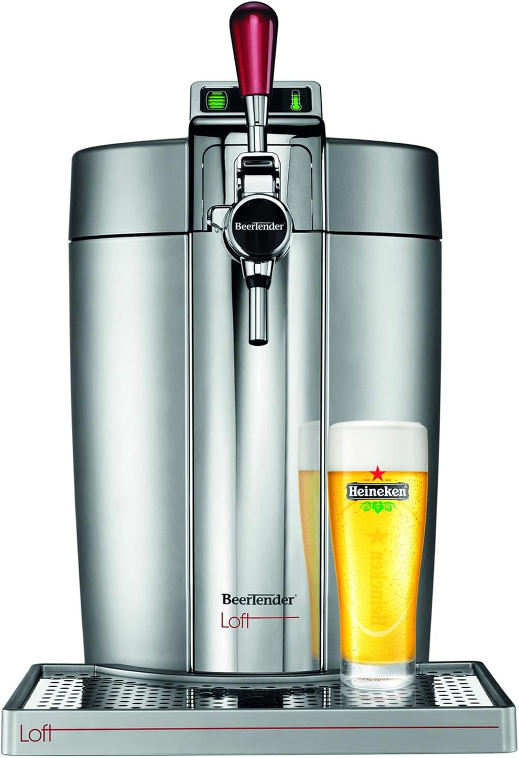 Krups Beertender Machine bière pression  F?ts de 5 L  Témoin lumineux  Bière fra?che  Installation facile  Indicateur température  Indicateur volume restant  Loft Edition Silver VB700E00
