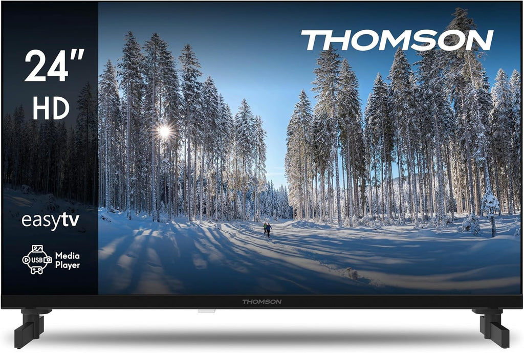 THOMSON 24 Pouces (60 cm) LED HD Easy TV - Non Smart - Hotel Mode  USB  HDMI  Triple-Tuner (Cable/Satellite/Antenne)  AV in  CI+  A+ Panneau - 24HD2S13
