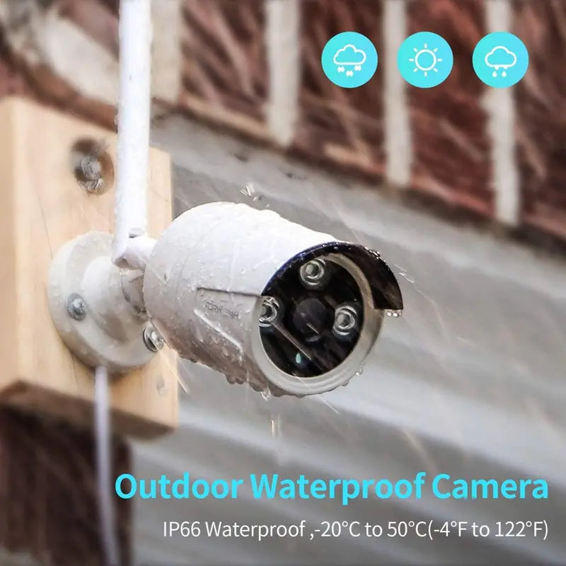 Close-up van een witte IP66 bulletcamera van HeimVision