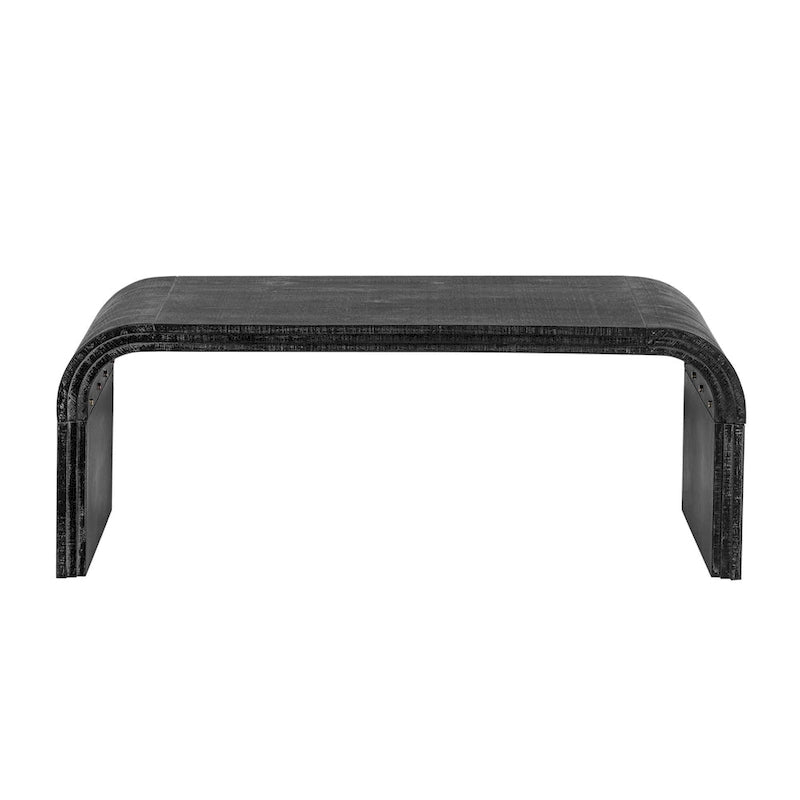 Coffee Table with Curved Art Deco Design - 23.60 x 47.20 x 18.50