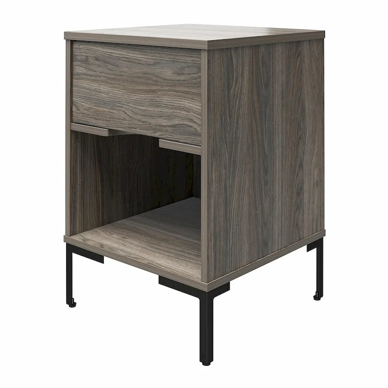 Ameriwood Home Leyden Nightstand, Weathered Oak