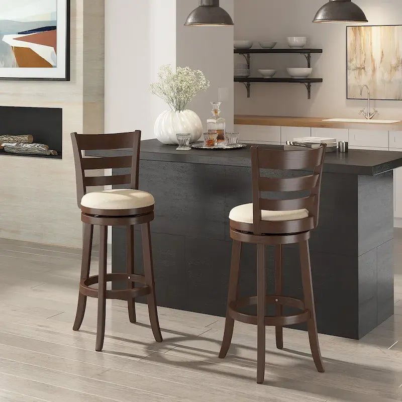 Rovinj Ladder Back 29H Swivel Bar Stool