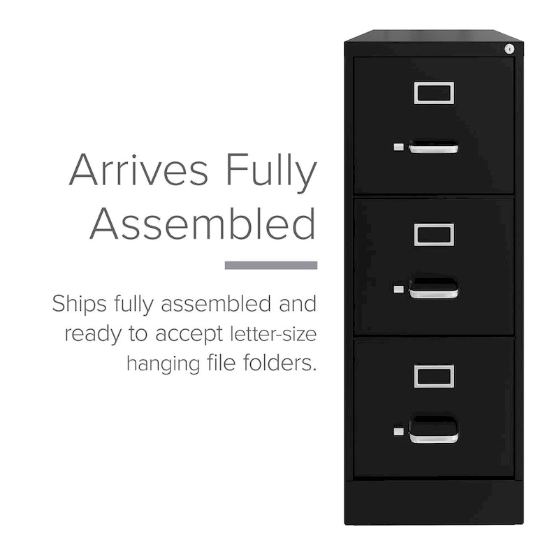 Hirsh 22-in Deep 3 Drawer, Letter Width, Vertical File Cabinet