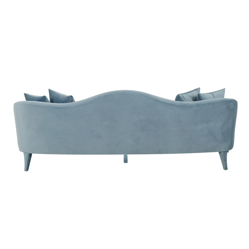 Naya Velvet Sofa - 96W x 36.2D x 34.3H - 96W x 36.2D x 34.3H